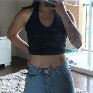 Black Halter Top